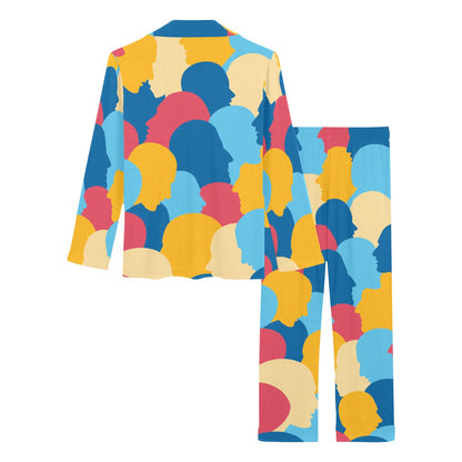 Psychology Pattern Print Design A02 Women's Long Pajama Set