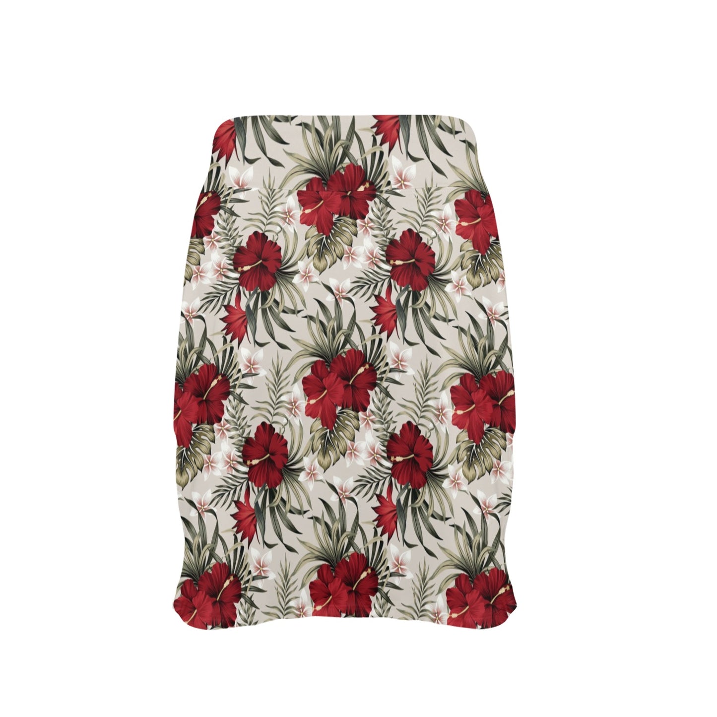 Hibiscus Print Design LKS3011 17" Golf & Pickleball Skort with Pockets