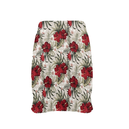 Hibiscus Print Design LKS3011 17" Golf & Pickleball Skort with Pockets