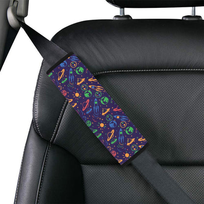 UFO Space Rocket Print Design LKS302 Car Seat Belt Cover