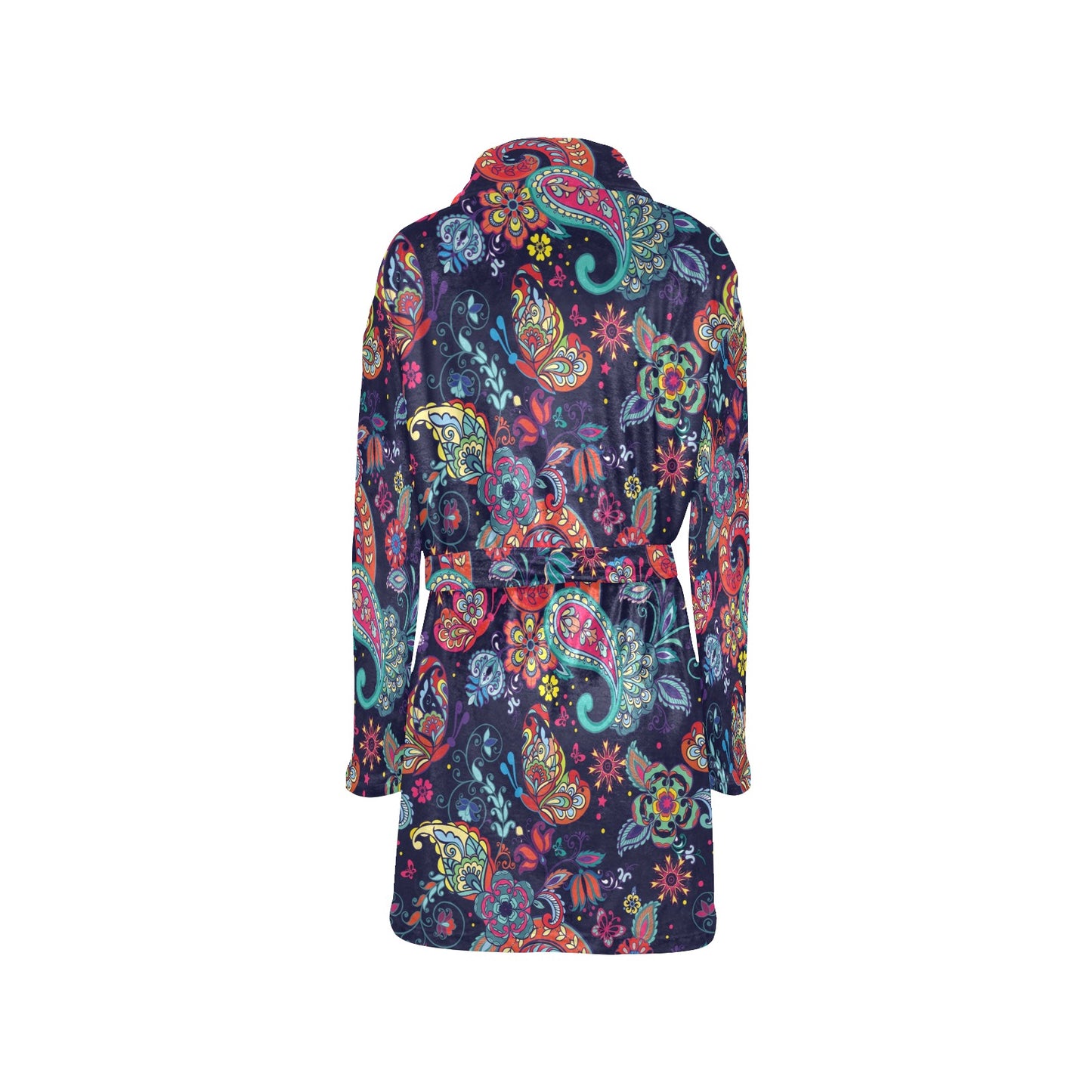 Paisley Boho Pattern Print Design A06 Women's Fleece Robe