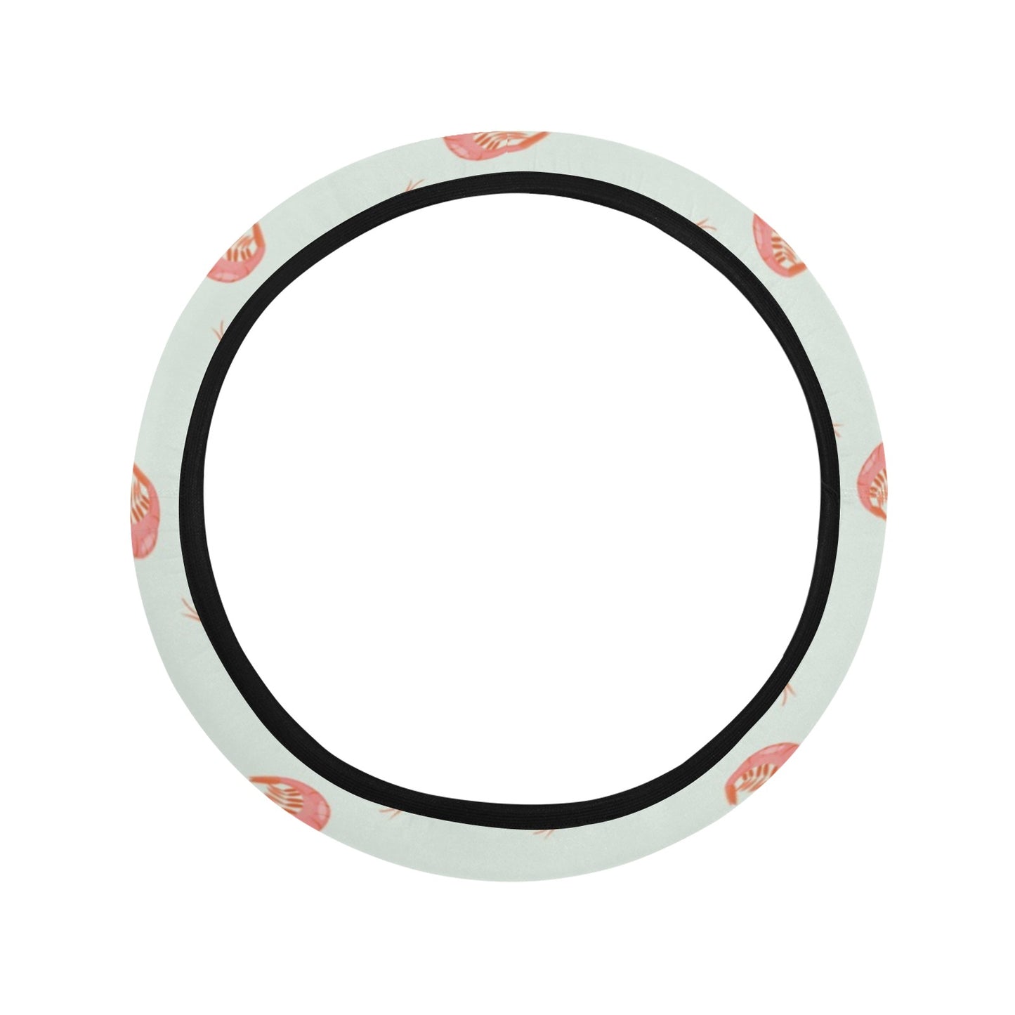 Shrimp Print Design LKS304 Steering Wheel Cover with Elastic Edge