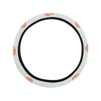 Shrimp Print Design LKS304 Steering Wheel Cover with Elastic Edge