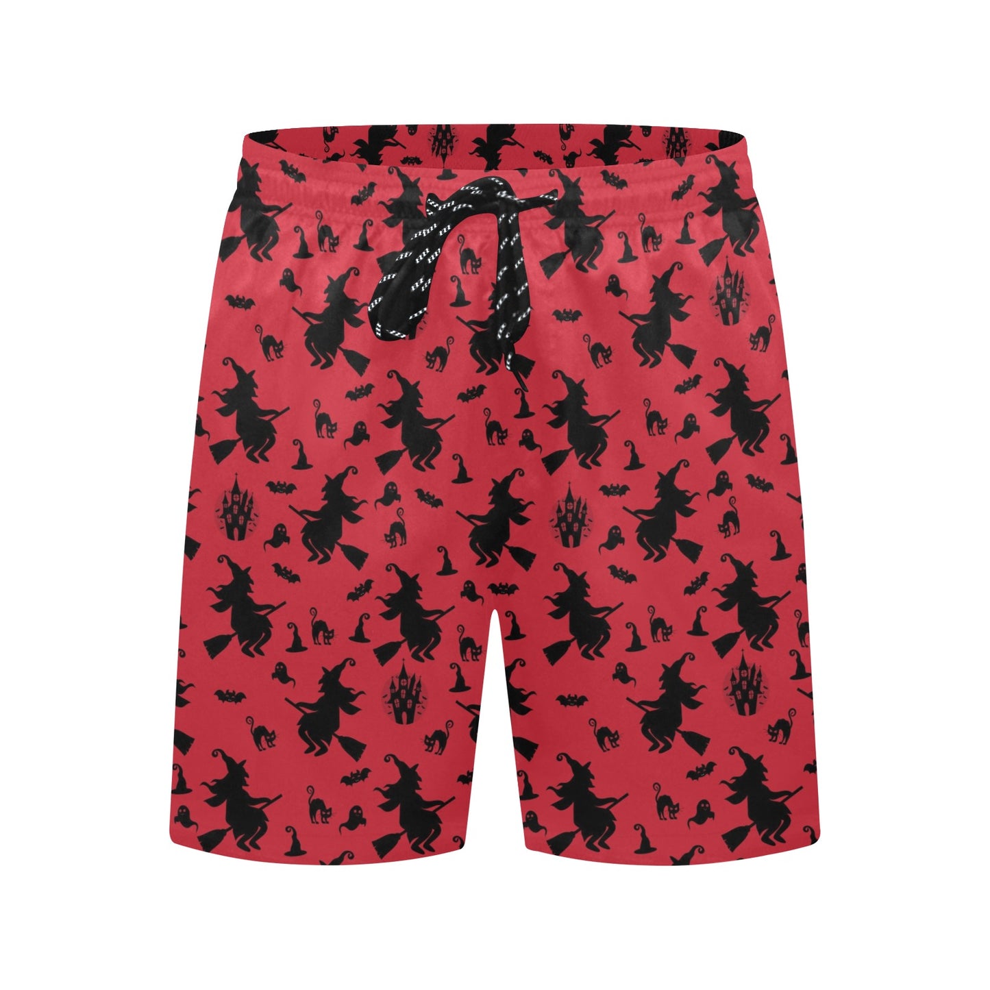 Witch Print Design LKS303 Men's Swim Trunks Beach Shorts