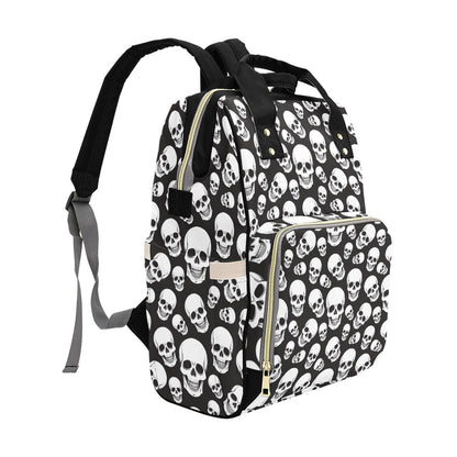Skull Print Design LKS301 Diaper Bag Backpack