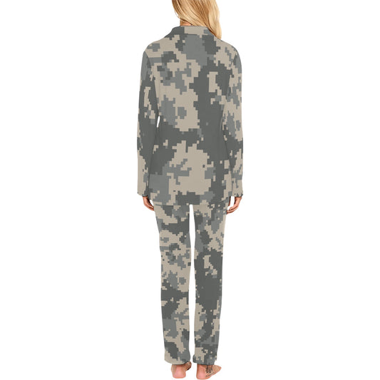 ACU Digital Camouflage Women's Long Pajama Set