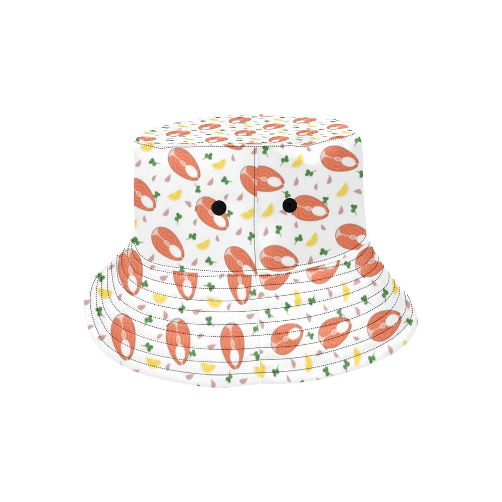 Salmon Steak Print Design LKS303 Unisex Bucket Hat