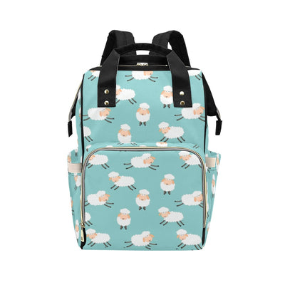 Sheep Print Design LKS406 Diaper Bag Backpack