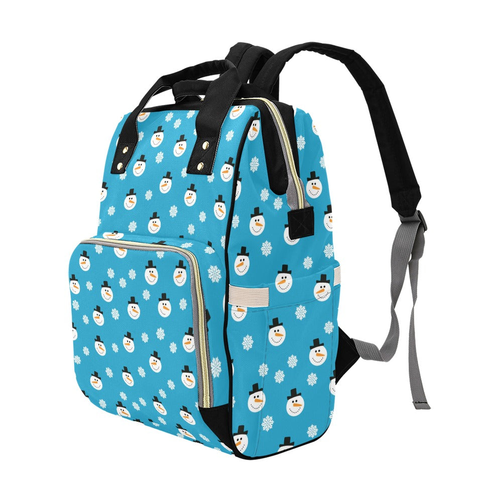 Snowman Print Design LKS303 Diaper Bag Backpack
