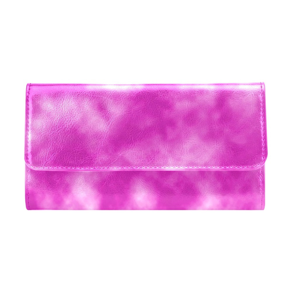 Tie Dye Pink Design Print Women's Trifold Wallet