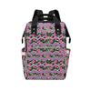 Hibiscus Pink Zigzag Line Pattern Design LKS307 Diaper Bag Backpack