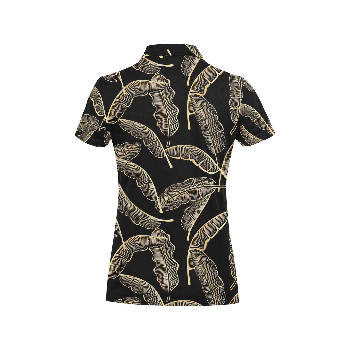 Banana Leaf Pattern Print Design BL07 Women's Polo Shirt