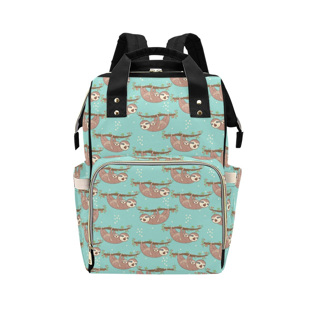 Sloth Print Design LKS302 Diaper Bag Backpack