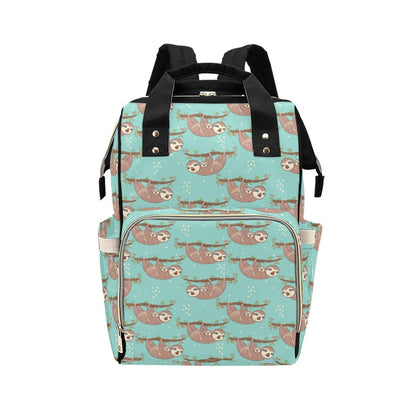 Sloth Print Design LKS302 Diaper Bag Backpack
