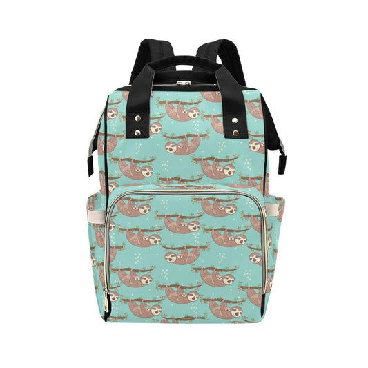 Sloth Print Design LKS302 Diaper Bag Backpack