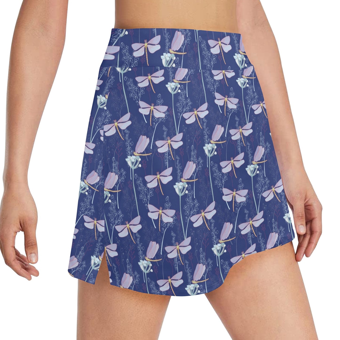 Dragonfly Print Design LKS401 17" Golf & Pickleball Skort with Pockets