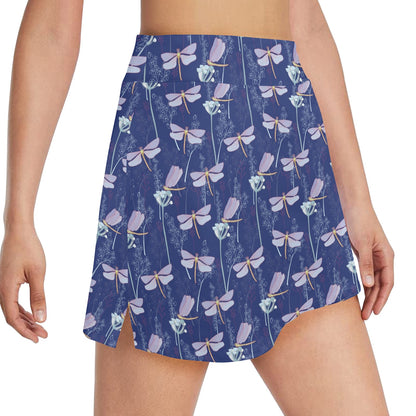 Dragonfly Print Design LKS401 17" Golf & Pickleball Skort with Pockets