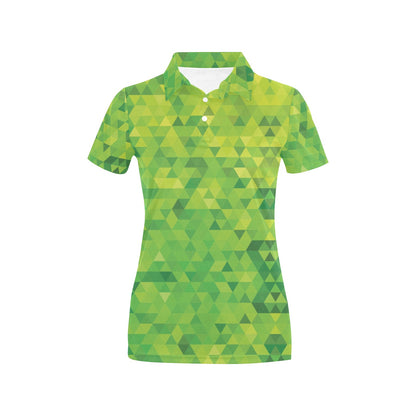 Geometric Print Design LKS402 Women's Polo Shirt
