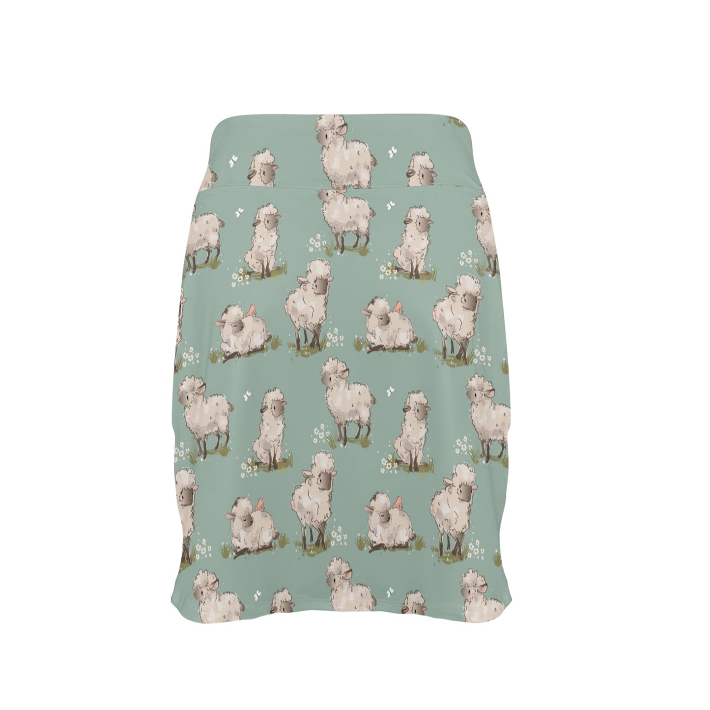 Sheep Print Design LKS405 17" Golf & Pickleball Skort with Pockets
