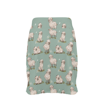 Sheep Print Design LKS405 17" Golf & Pickleball Skort with Pockets