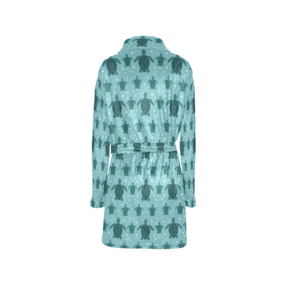 Sea Turtle Print Design LKS305 Women's Fleece Robe