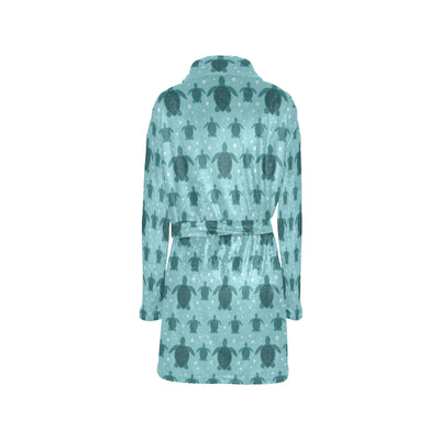 Sea Turtle Print Design LKS305 Women's Fleece Robe