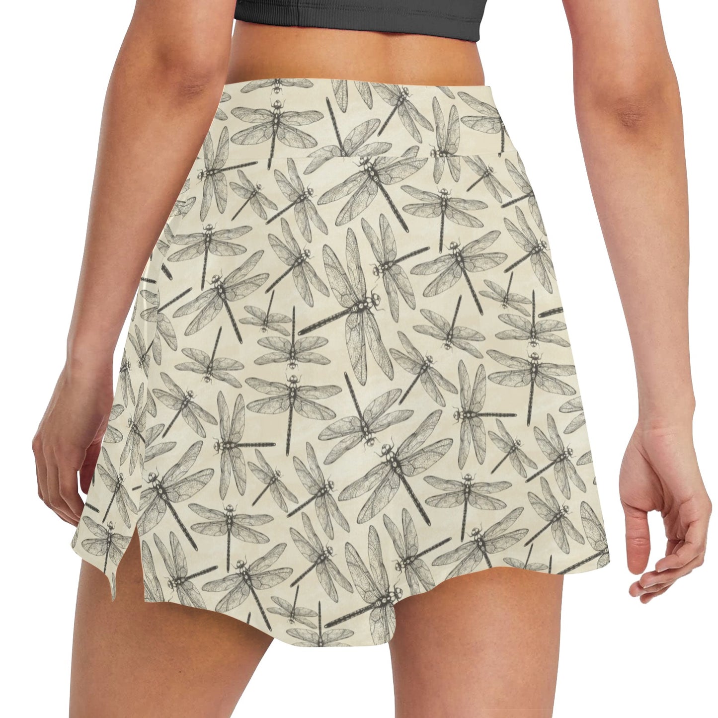 Dragonfly Print Design LKS402 17" Golf & Pickleball Skort with Pockets