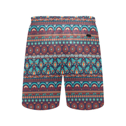 Suzani Print Design LKS302 Men's Swim Trunks Beach Shorts