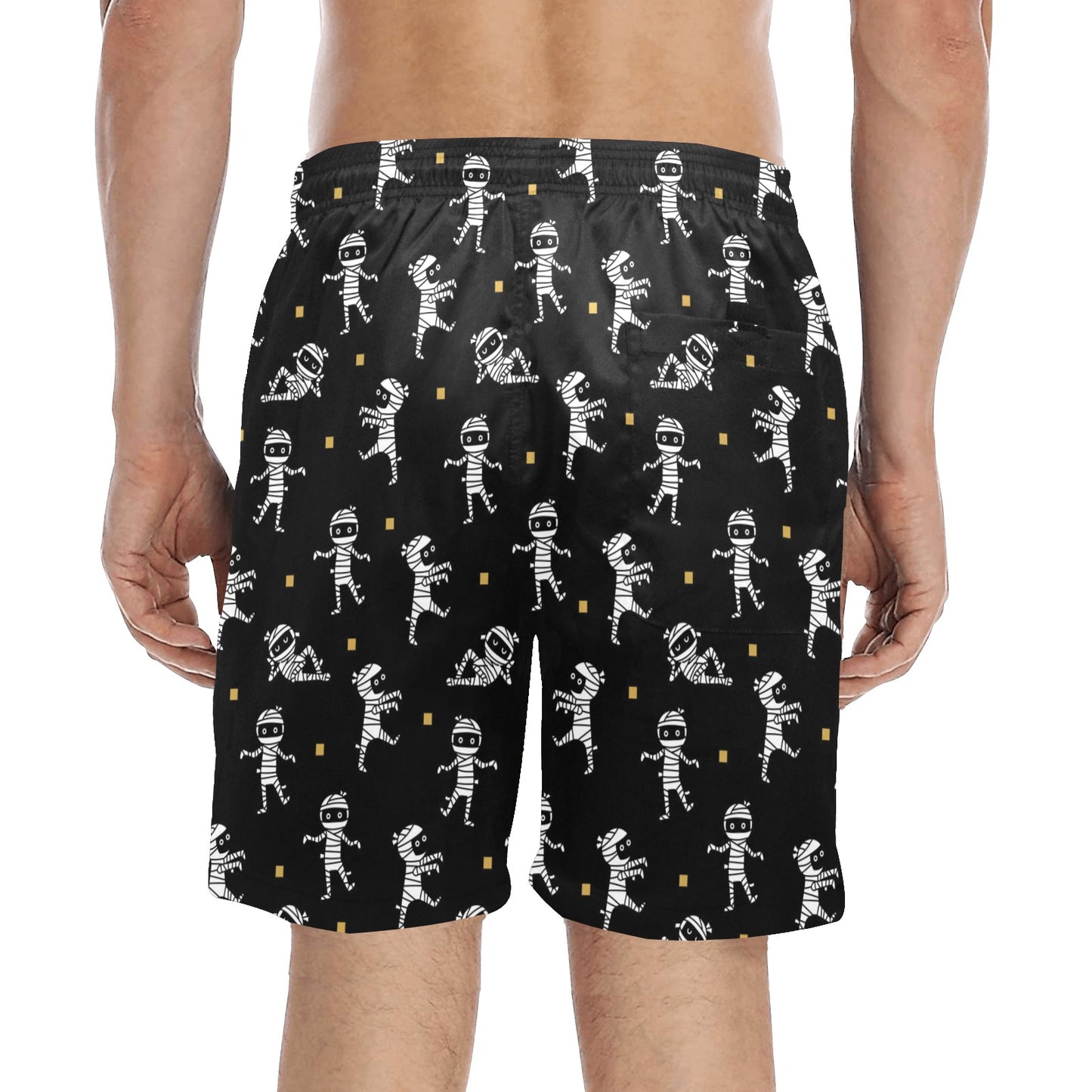 Mummy Cute Print Design LKS301 Men's Swim Trunks Beach Shorts