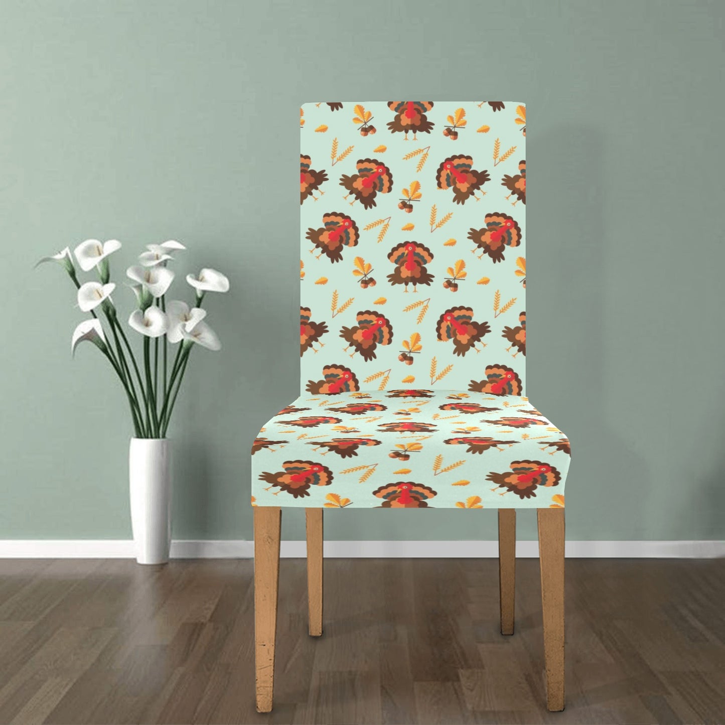 Thanksgiving Print Design LKS309 Dining Chair Slipcover