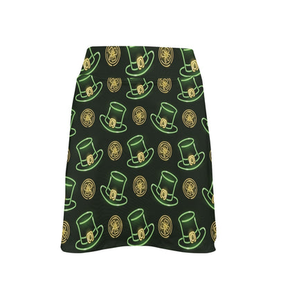 St Patricks Day Print Design LKS308 17" Golf & Pickleball Skort with Pockets