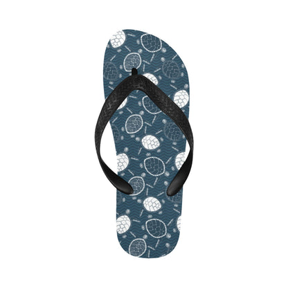 Sea Turtle Print Design LKS3015 Flip Flops