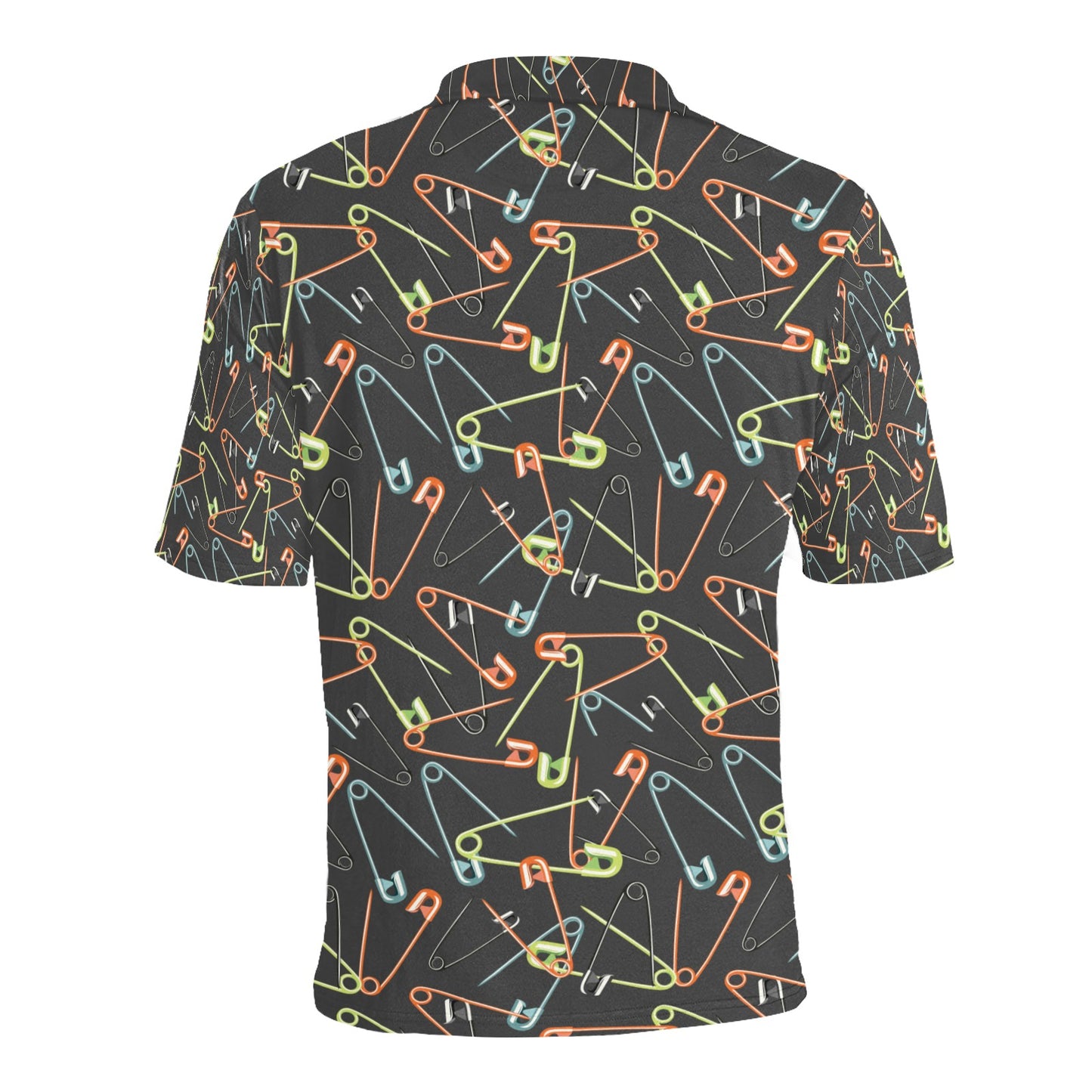 Safety Pin Print Design LKS301 Men Polo Shirt