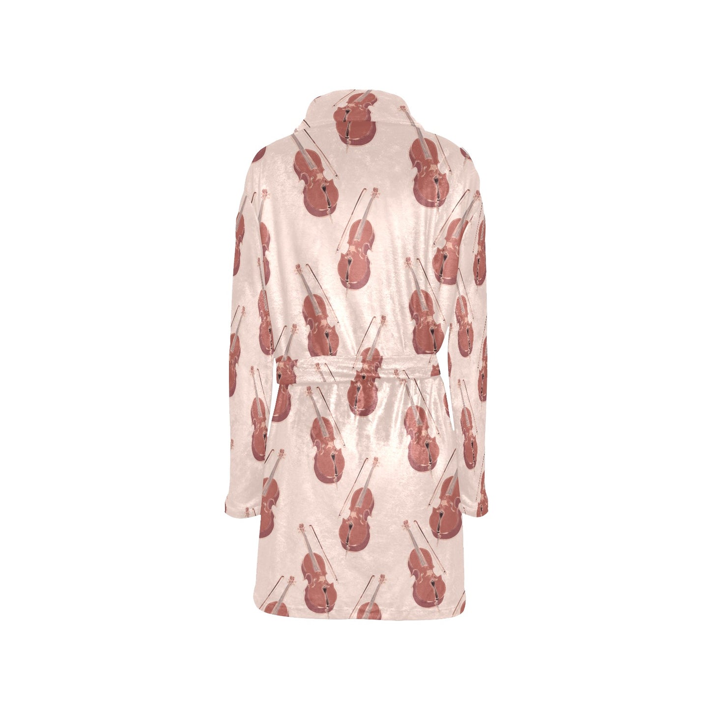 Cello Pattern Print Design 03 Women's Fleece Robe