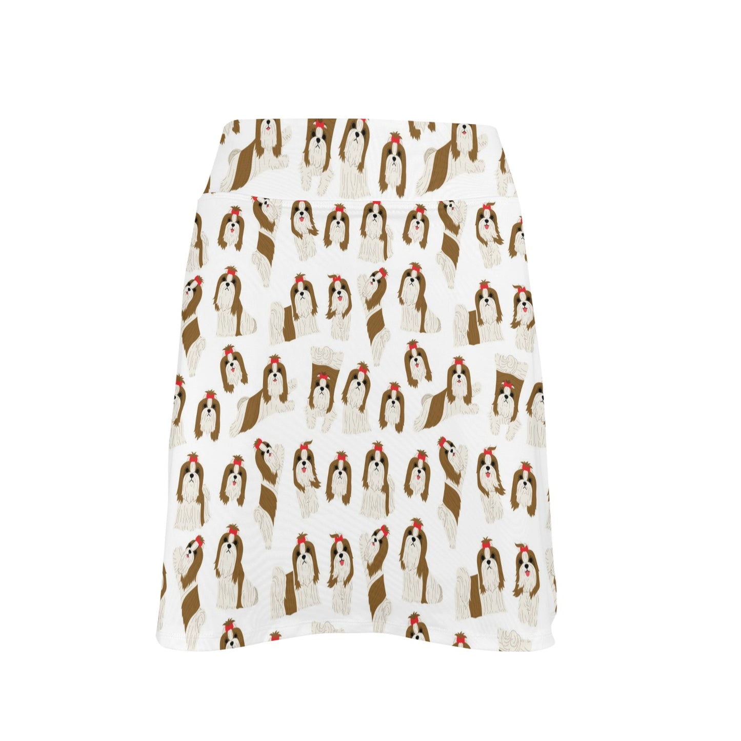 Shih Tzu Print Design LKS302 17" Golf & Pickleball Skort with Pockets