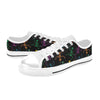 Skeleton Colorful Print Design LKS302 Women's White Low Top Shoes