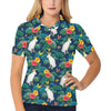 Cockatoo Tropical Pattern Print Design 02 Women's Polo Shirt