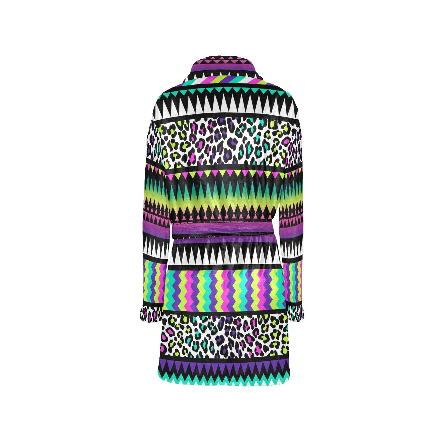 Animal Skin Aztec Rainbow Women's Fleece Robe