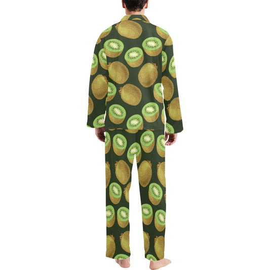 Kiwi Pattern Print Design KW04 Men's Long Pajama Set