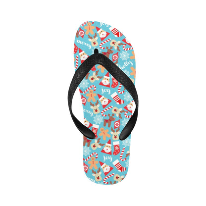 Santa Christmas Themed Print Design LKS306 Flip Flops
