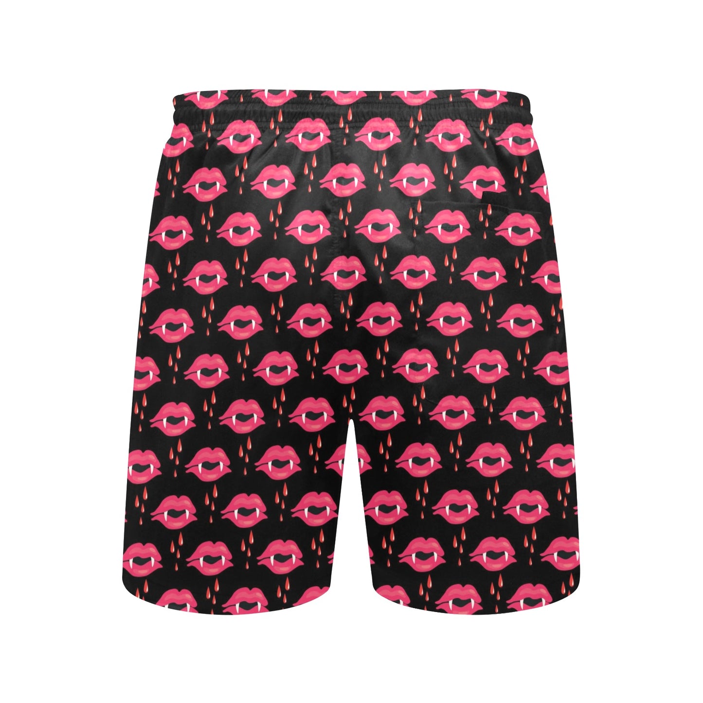 Vampire Lips Print Design LKS303 Men's Swim Trunks Beach Shorts