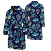 Beach Seashell Blue Print Men Bath Robe-JTAMIGO.COM