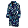 Beach Seashell Blue Print Men Bath Robe-JTAMIGO.COM