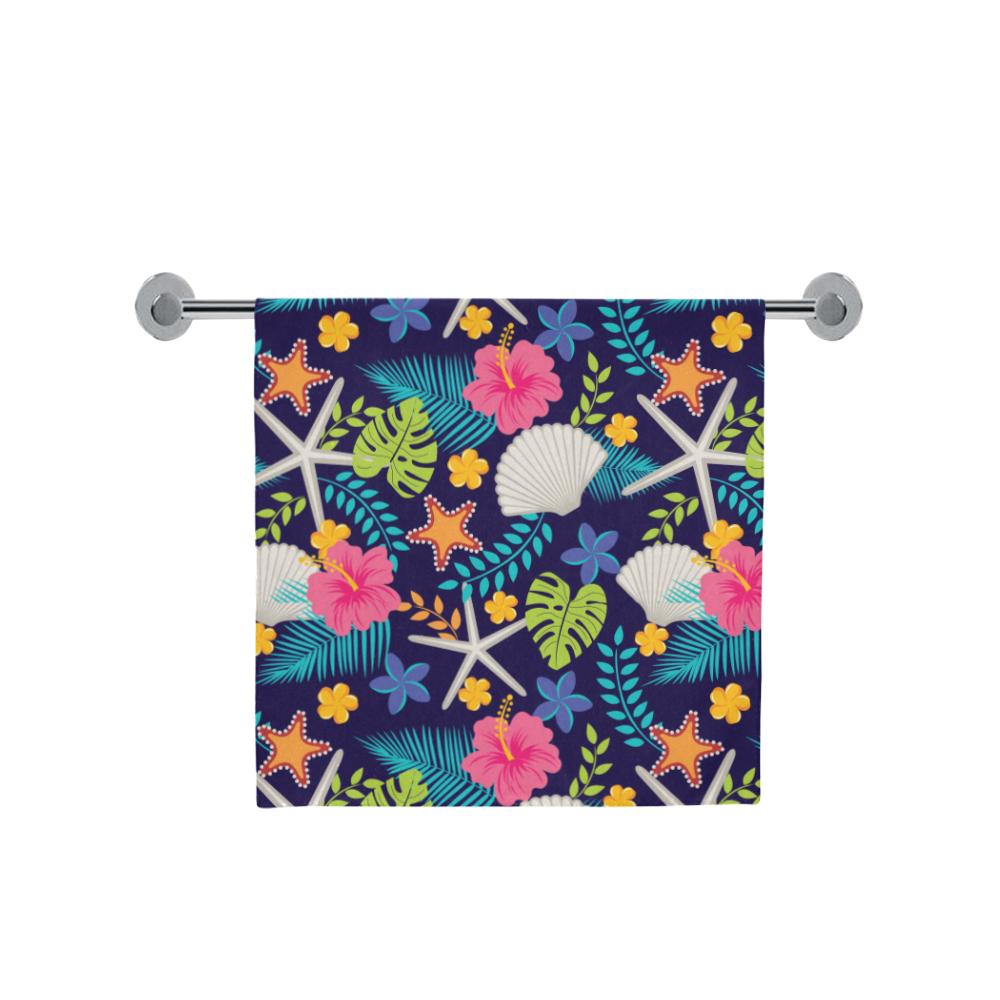 Beach Seashell Floral Theme Bath Towel 30"x56"-JTAMIGO.COM