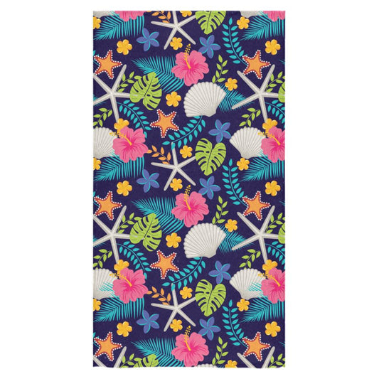 Beach Seashell Floral Theme Bath Towel 30"x56"-JTAMIGO.COM