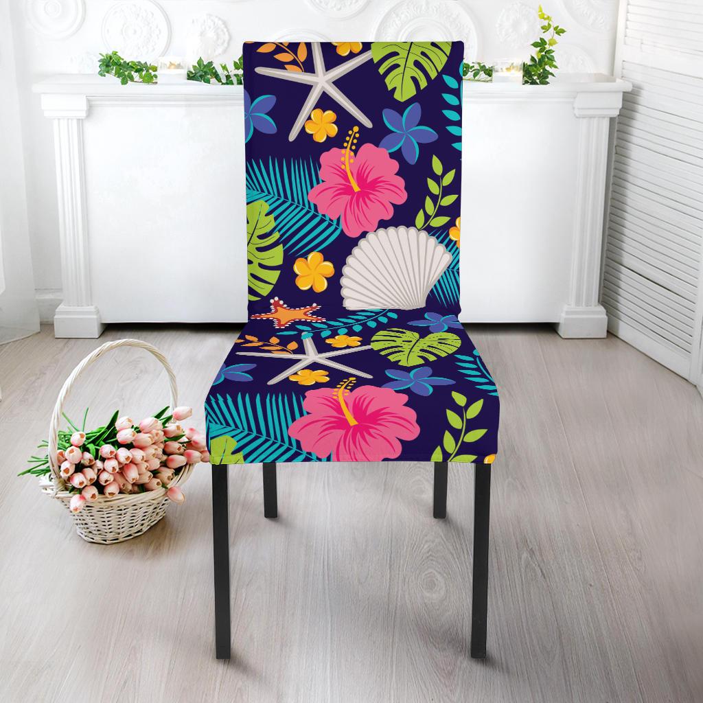 Beach Seashell Floral Theme Dinning Chair Slipper-JTAMIGO.COM