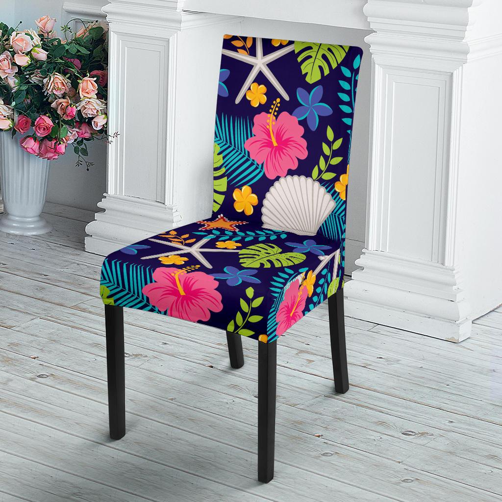 Beach Seashell Floral Theme Dinning Chair Slipper-JTAMIGO.COM