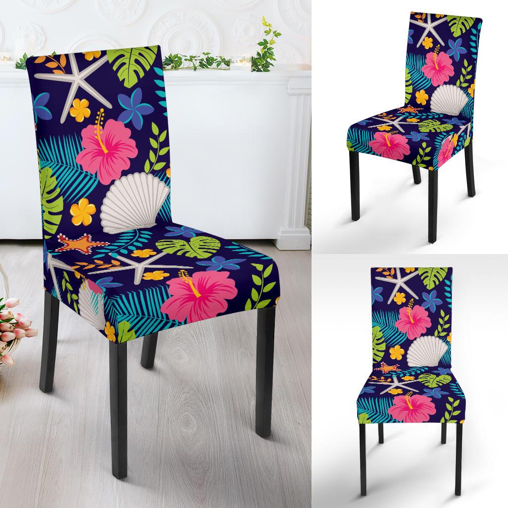 Beach Seashell Floral Theme Dinning Chair Slipper-JTAMIGO.COM