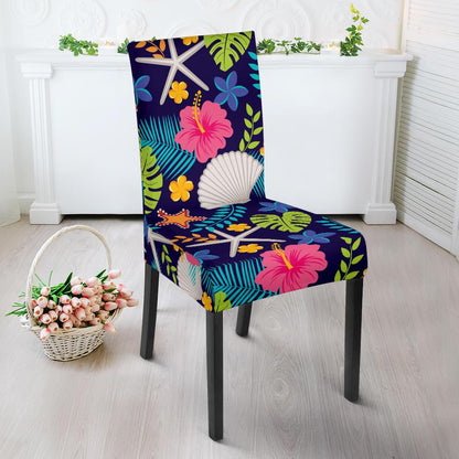 Beach Seashell Floral Theme Dinning Chair Slipper-JTAMIGO.COM