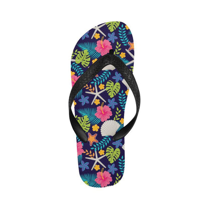 Beach Seashell Floral Theme Flip Flops-JTAMIGO.COM